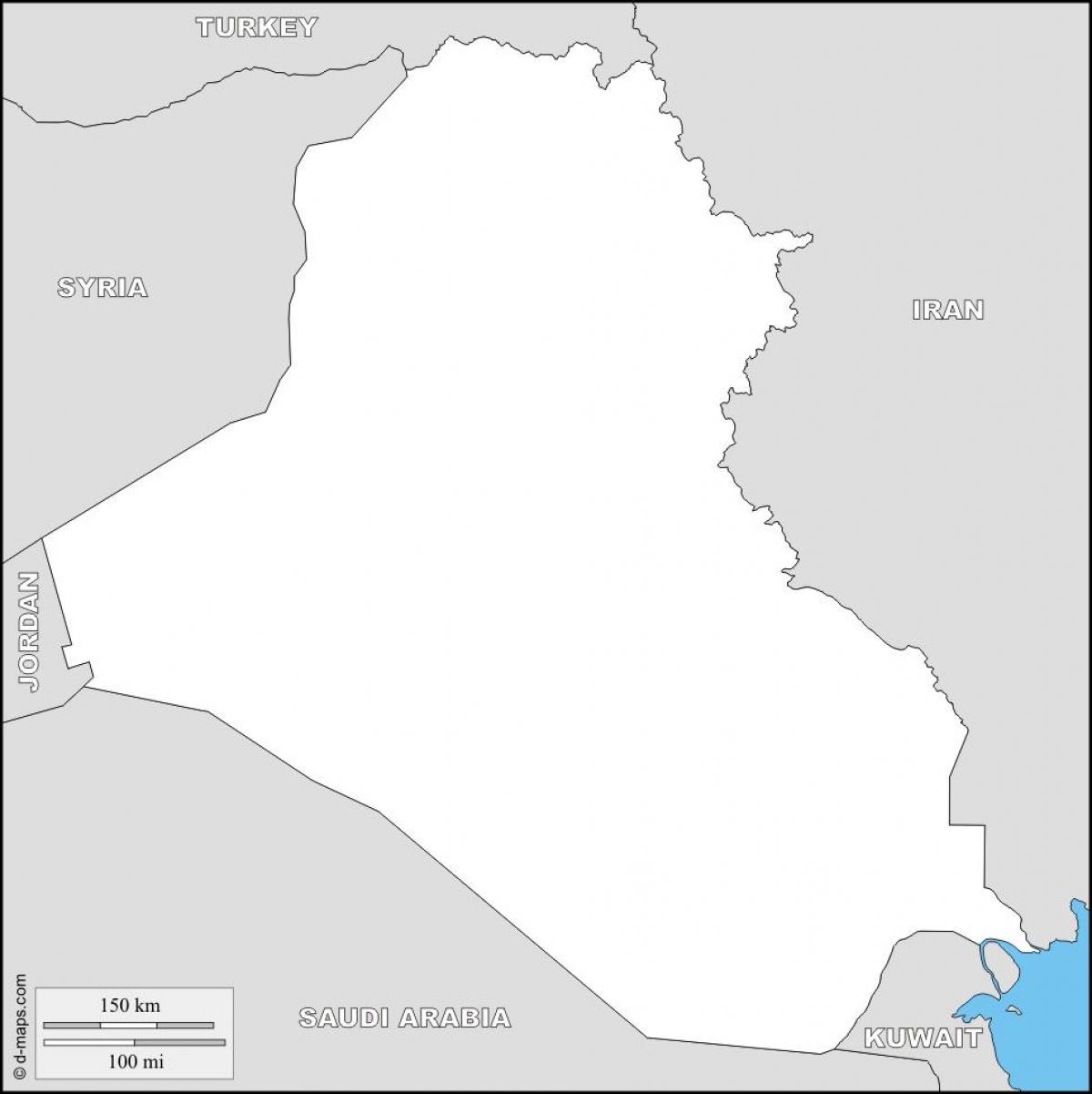 Peta dari Irak kosong