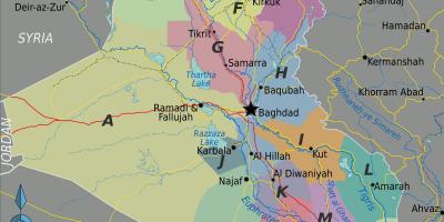Peta dari daerah Irak