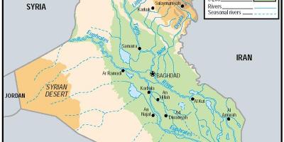 Peta dari Irak elevasi